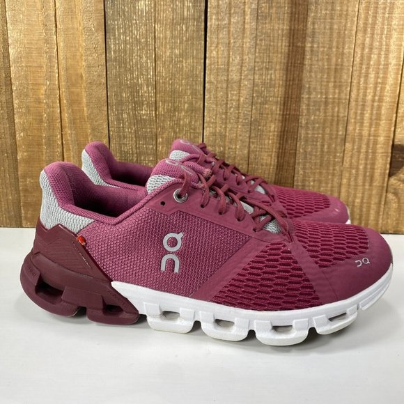 On Running Shoes - On Clouflyer Womens 8 Magenta Mulberry Pink Athletic Running Shoes Sneakers